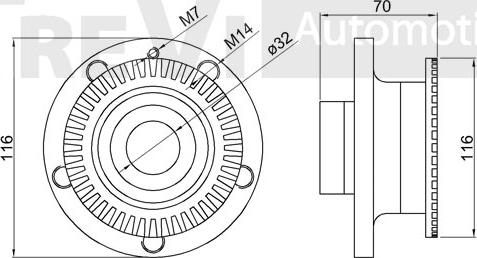 Trevi Automotive WB1113 - Комплект подшипника ступицы колеса autosila-amz.com