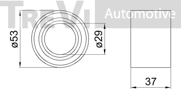 Trevi Automotive WB1873 - Комплект подшипника ступицы колеса autosila-amz.com