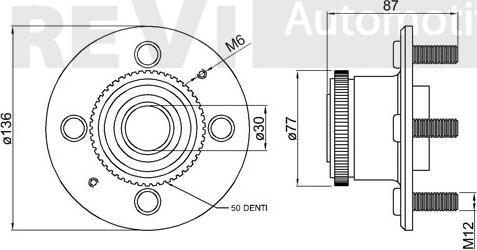 Trevi Automotive WB1353 - Комплект подшипника ступицы колеса autosila-amz.com