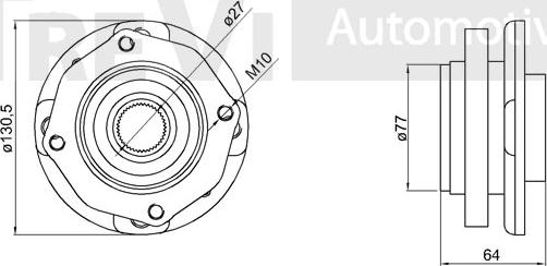 Trevi Automotive WB1287 - Комплект подшипника ступицы колеса autosila-amz.com