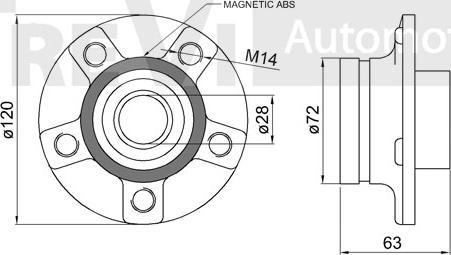 Trevi Automotive WB2331 - Комплект подшипника ступицы колеса autosila-amz.com