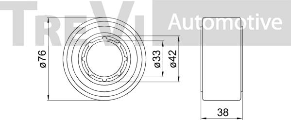 Trevi Automotive WB2279 - Комплект подшипника ступицы колеса autosila-amz.com