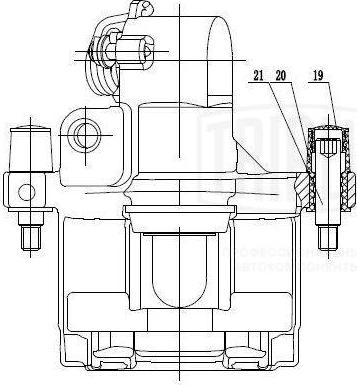 Trialli CF 095112 - Суппорт торм. для а/м Renault Laguna II (01-) зад. прав. d=38мм (CF 095112) autosila-amz.com