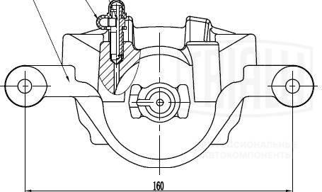 Trialli CF 084715 - Суппорт торм. для а/м Hyundai Accent (05-)/Kia Rio II (05-) перед. лев. d=54мм (CF 084715) autosila-amz.com