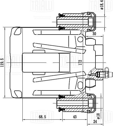 Trialli CF 162161 - Тормозной суппорт autosila-amz.com