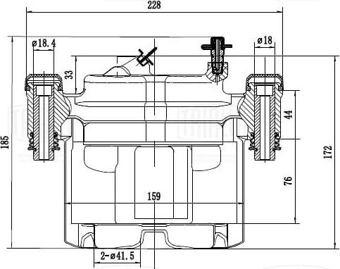 Trialli CF 162102 - Тормозной суппорт autosila-amz.com