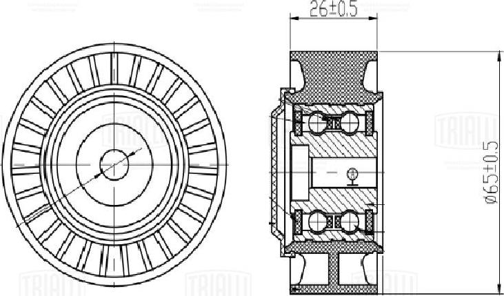 Trialli CM 5779 - Ролик, поликлиновый ремень autosila-amz.com