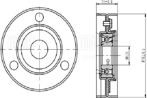 Trialli CM 1945 - Ролик, поликлиновый ремень autosila-amz.com