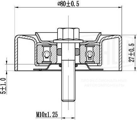 Trialli CM 1814 - Ролик ГРМ для а/м Skoda Fabia (99-)/Octavia (96-) 1.4i (натяж.) (CM 1814) autosila-amz.com