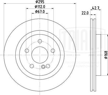 Trialli DF 190425 - Тормозной диск autosila-amz.com