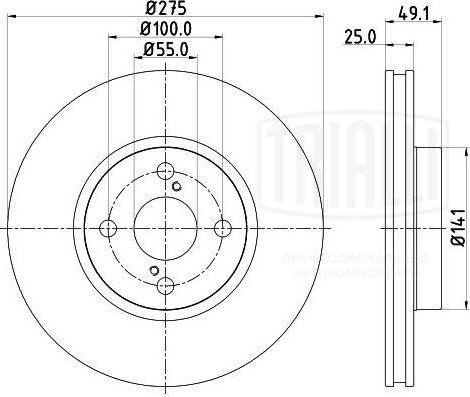 Trialli DF 190104 - Тормозной диск autosila-amz.com