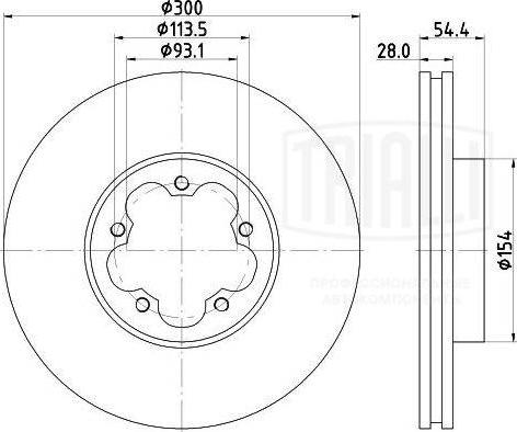 Trialli DF 105105 - Тормозной диск autosila-amz.com