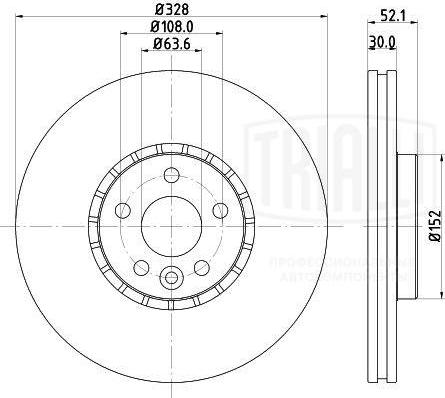 Trialli DF 106115 - Тормозной диск autosila-amz.com