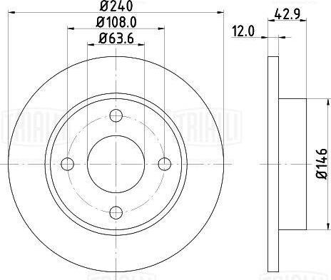 Trialli DF 263907 - Тормозной диск autosila-amz.com