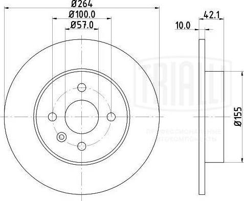 Trialli DF 210209 - Тормозной диск autosila-amz.com