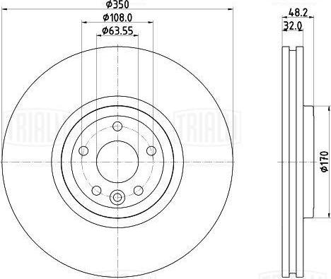 Trialli DF 210220 - Тормозной диск autosila-amz.com