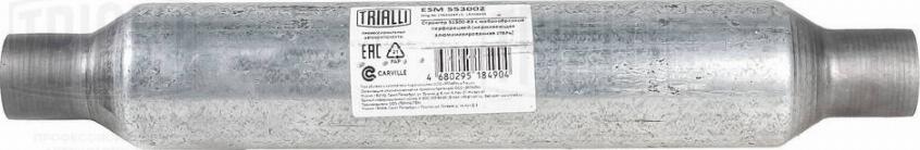 Trialli ESM 553002 - Средний глушитель выхлопных газов, универсальный autosila-amz.com