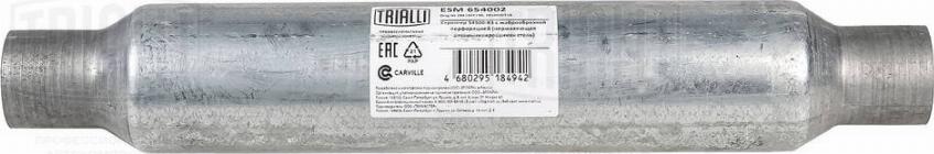 Trialli ESM 654002 - Средний глушитель выхлопных газов, универсальный autosila-amz.com