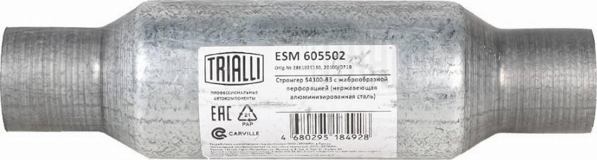 Trialli ESM 605502 - Средний глушитель выхлопных газов, универсальный autosila-amz.com