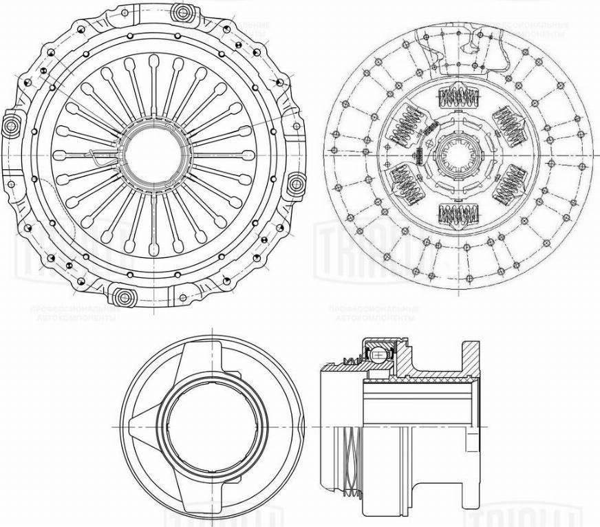 Trialli FR 824 - Комплект сцепления autosila-amz.com