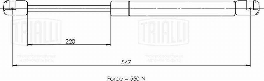 Trialli GS 0914 - Газовая пружина, упор autosila-amz.com