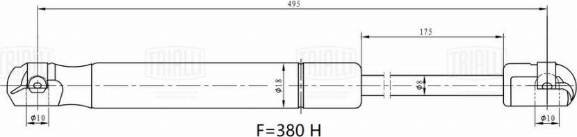 Trialli GS 0854 - Газовая пружина, упор autosila-amz.com