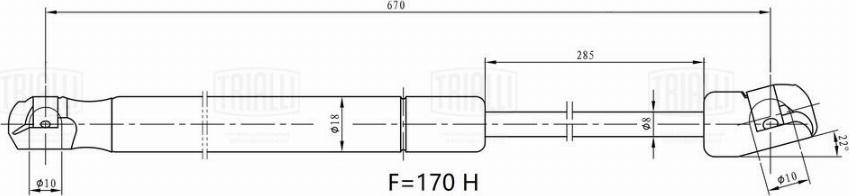 Trialli GS 1903 - Газовая пружина, капот autosila-amz.com