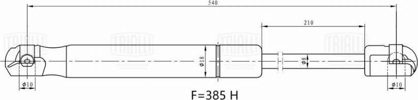 Trialli GS 1401 - Газовая пружина, упор autosila-amz.com