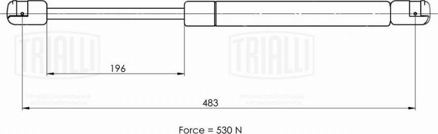 Trialli GS 1011 - Упор газовый (амортизатор) для а/м Ford Focus II (05-) хетч. (крышки багажника) (GS 1011) autosila-amz.com