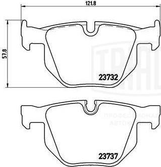 Trialli PF 4006 - Тормозные колодки, дисковые, комплект autosila-amz.com