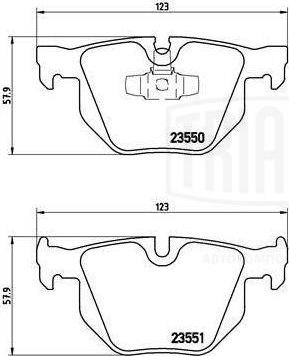 Trialli PF 4151 - Тормозные колодки, дисковые, комплект autosila-amz.com