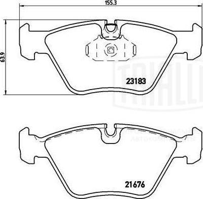 Trialli PF 4184 - Тормозные колодки, дисковые, комплект autosila-amz.com