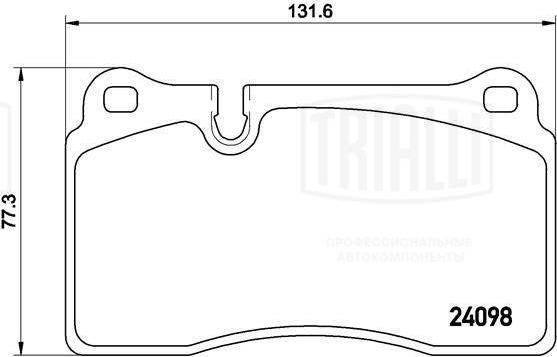 Trialli PF 4393 - Тормозные колодки, дисковые, комплект autosila-amz.com