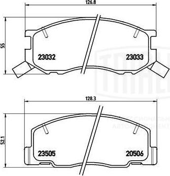 Trialli PF 4340 - Тормозные колодки, дисковые, комплект autosila-amz.com