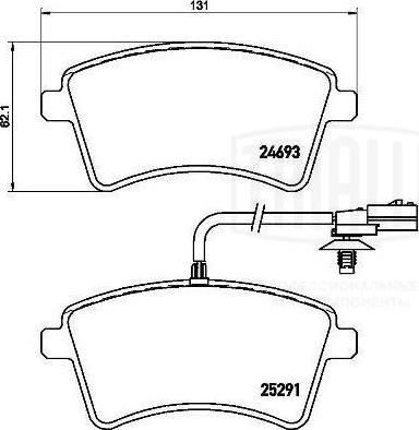 Trialli PF 4323 - Тормозные колодки, дисковые, комплект autosila-amz.com