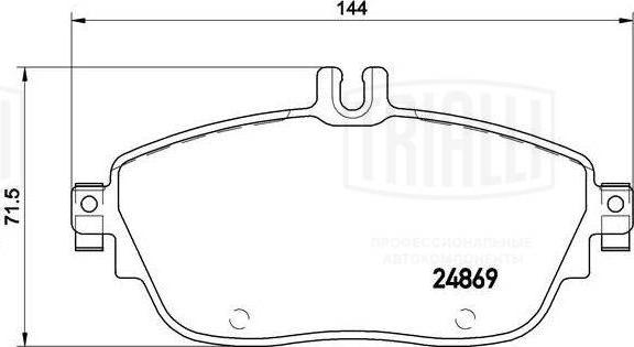 Trialli PF 4285 - Тормозные колодки, дисковые, комплект autosila-amz.com