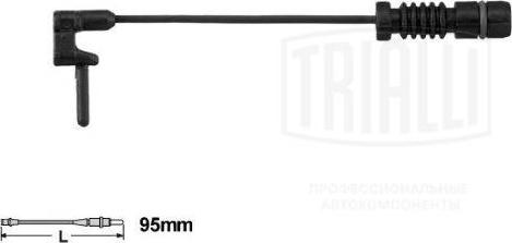 Trialli PFS 1508 - датчик износа колодок TRIALLI для а/м Mercedes A (97-)/C (95-)/E (95-) перед./зад. PFS 1508 autosila-amz.com