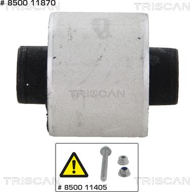 Triscan 8500 11870 - Сайлентблок, рычаг подвески колеса autosila-amz.com