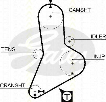 Triscan 8647 10010 - ремкомплект ГРМ Fiat autosila-amz.com