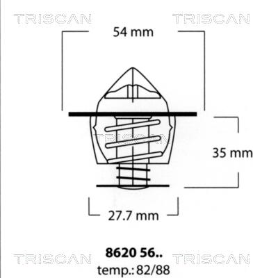 Triscan 8620 5682 - Термостат охлаждающей жидкости / корпус autosila-amz.com