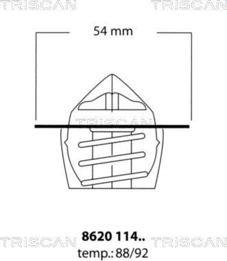 Triscan 8620 11492 - Термостат охлаждающей жидкости / корпус autosila-amz.com