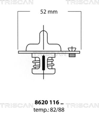 Triscan 8620 11682 - Термостат охлаждающей жидкости / корпус autosila-amz.com