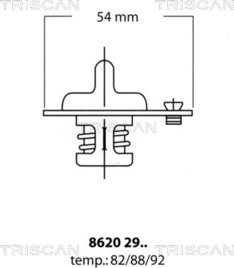 Triscan 8620 2982 - Термостат охлаждающей жидкости / корпус autosila-amz.com