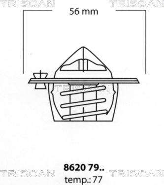 Triscan 8620 7977 - Термостат охлаждающей жидкости / корпус autosila-amz.com