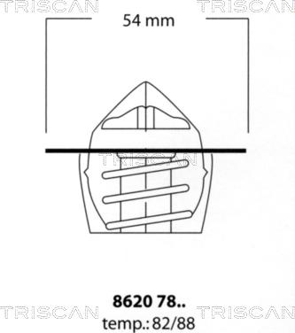 Triscan 8620 7888 - Термостат охлаждающей жидкости / корпус autosila-amz.com