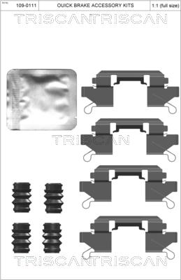 Triscan 8105 101679 - Комплектующие для колодок дискового тормоза autosila-amz.com