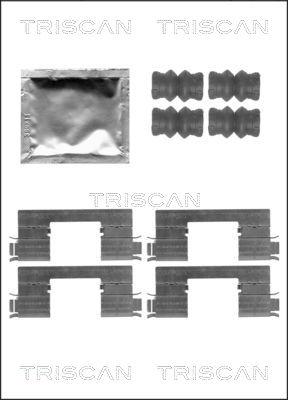 Triscan 8105 251603 - Комплектующие для колодок дискового тормоза autosila-amz.com