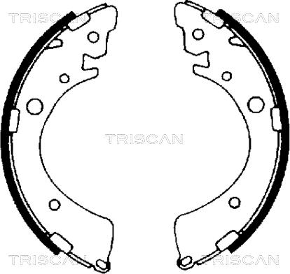 Triscan 8100 40441 - Комплект тормозных колодок, барабанные autosila-amz.com