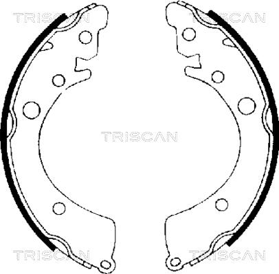 Triscan 8100 40402 - Комплект тормозных колодок, барабанные autosila-amz.com