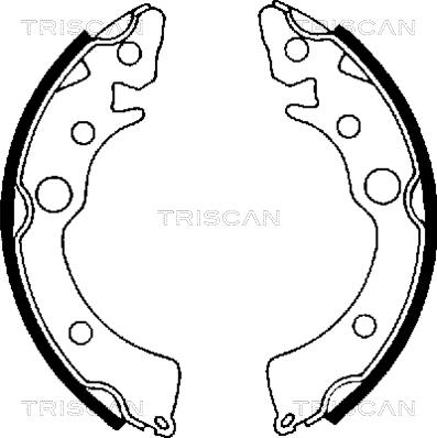 Triscan 8100 40418 - Комплект тормозных колодок, барабанные autosila-amz.com